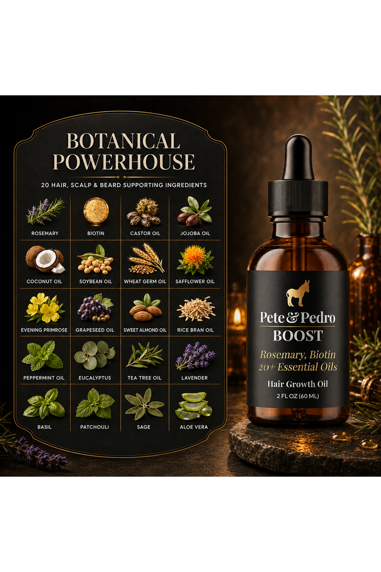 Boost Hair & Beard Growth Strengthening Serum With Biotin & Rosemary, Alternate, color, Brown