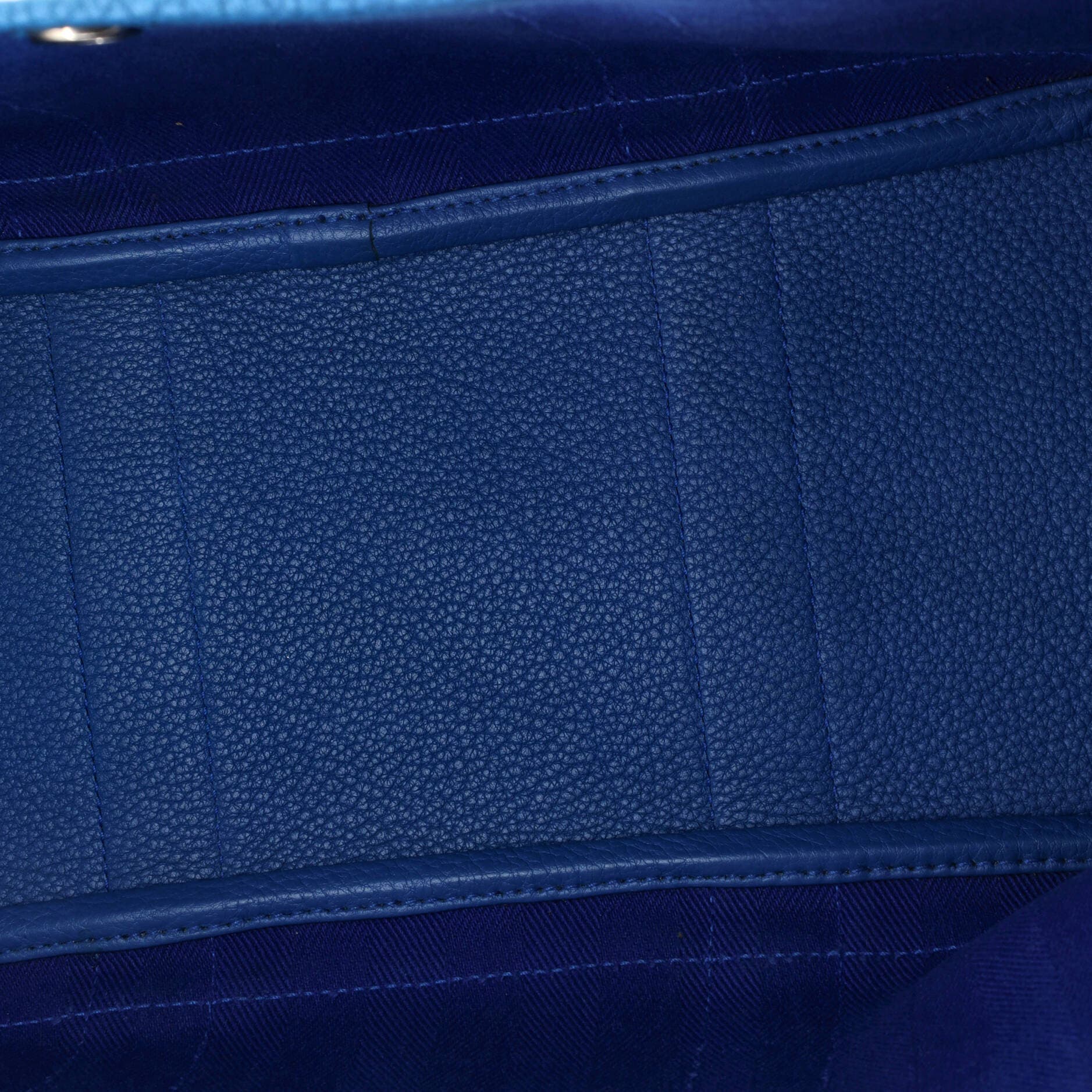 Pre-Owned Hermes Garden Party Tote Toile and Leather 30, Alternate, color, Bleu Zanzibar