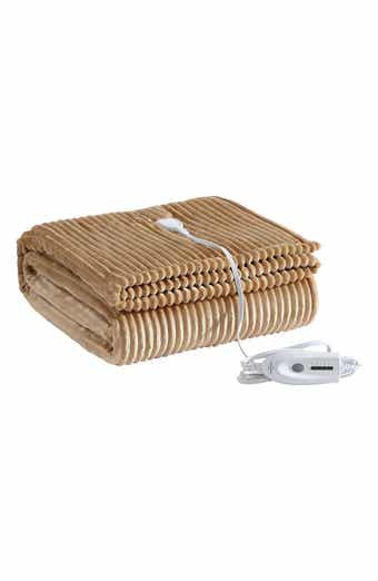 Mountain Valley Ribbed Plush Heated Blanket