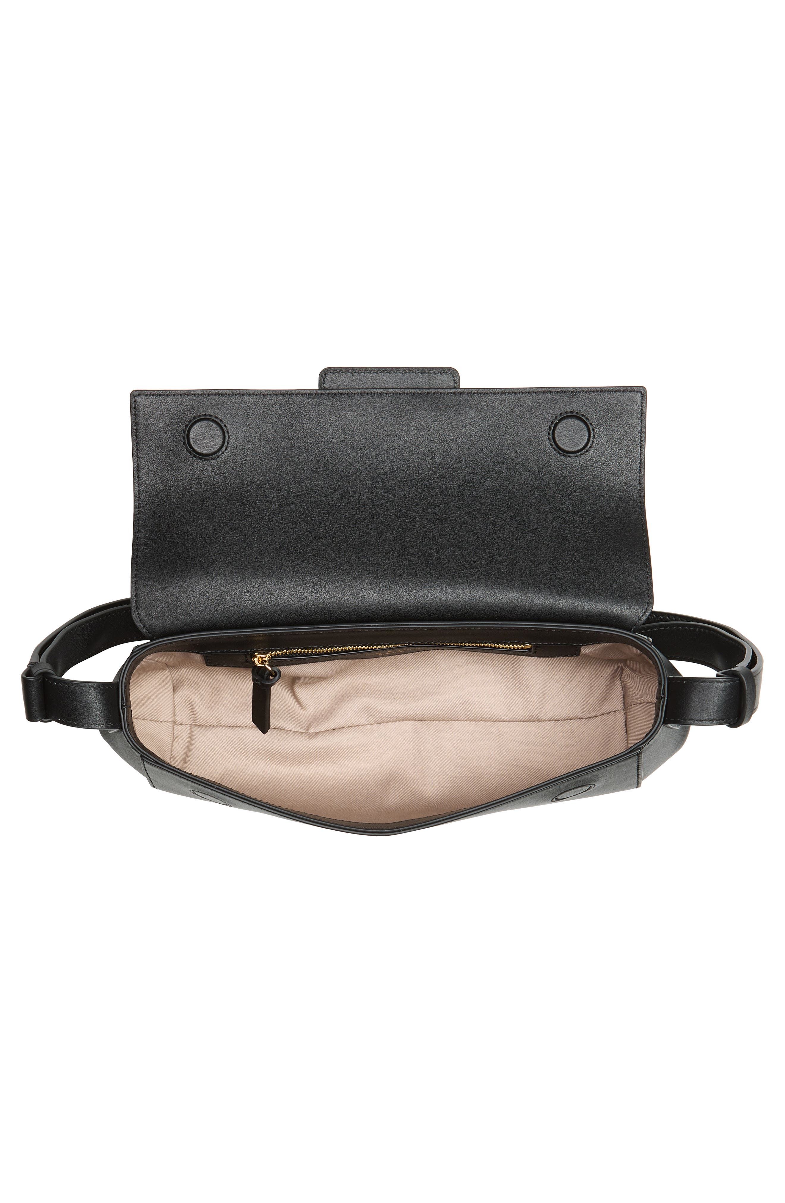 rag & bone Realm East/West Flap Bag, Alternate, color, Black