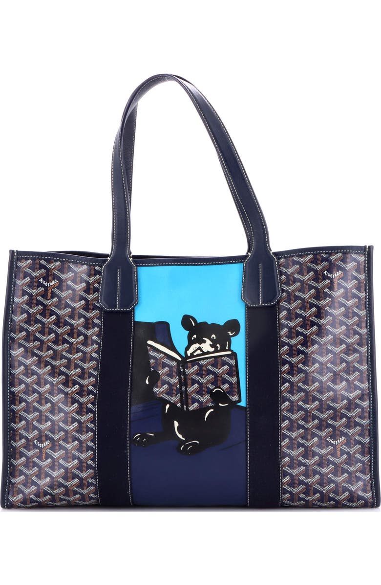 Pre-Owned Goyard Villette Tote Printed Coated Canvas MM, Main, color, Blue