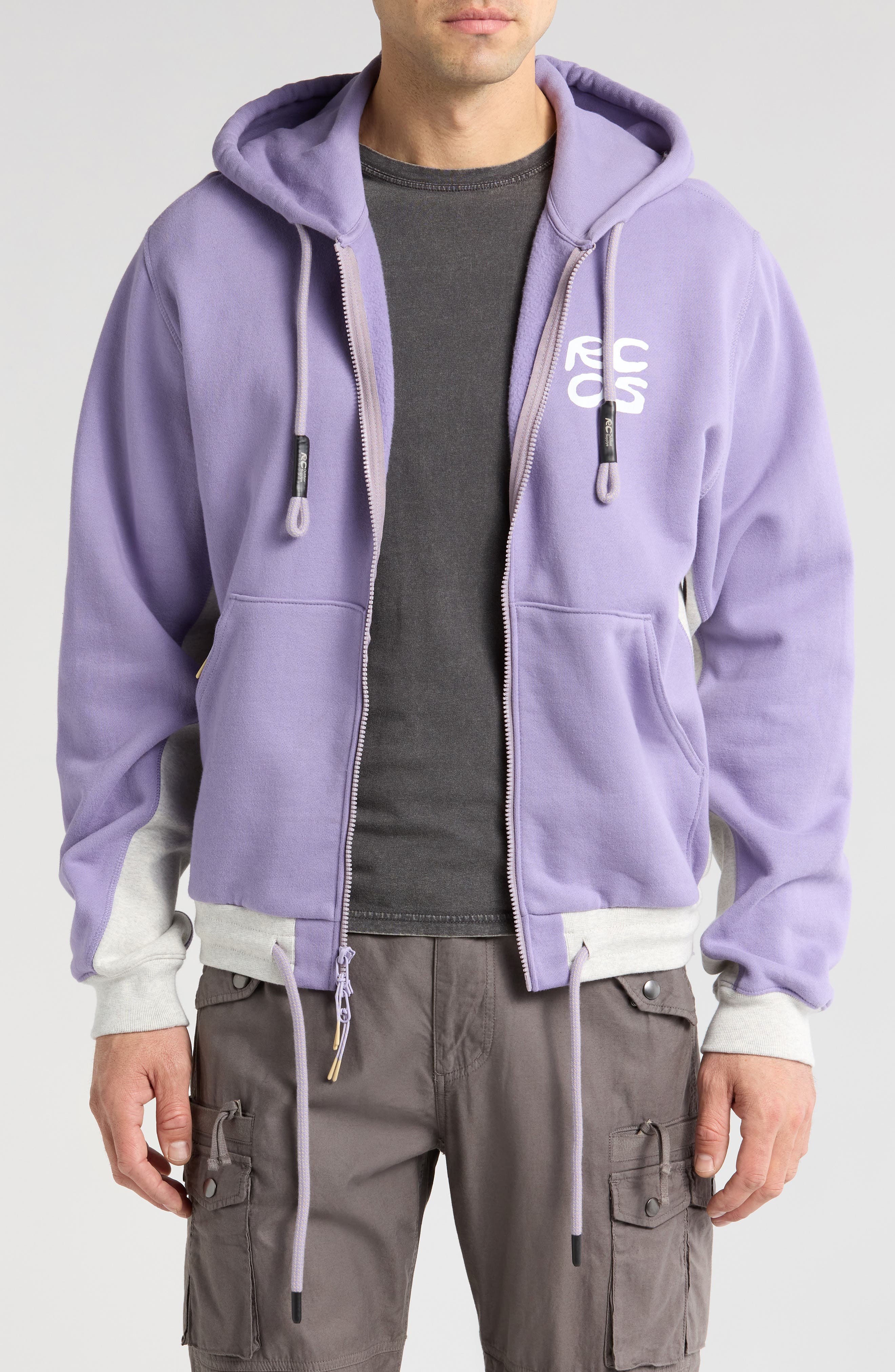 RC Outdoor Supply Stack Logo Graphic Zip-Up Hoodie