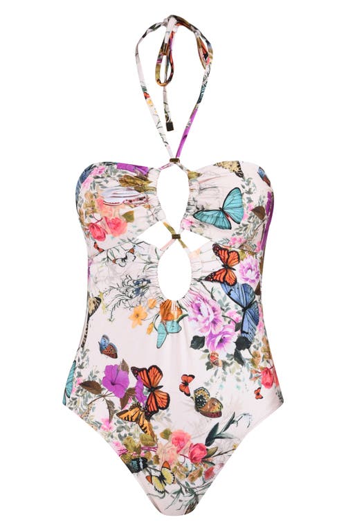 L AGENCE L'AGENCE SHIVEA BUTTERFLY KEYHOLE ONE-PIECE SWIMSUIT