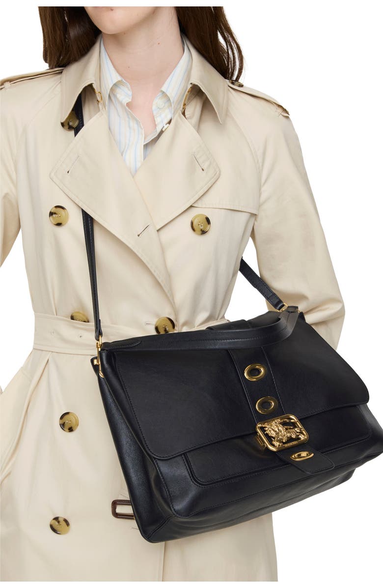 Burberry Medium Rider Bag, Alternate, color, Black