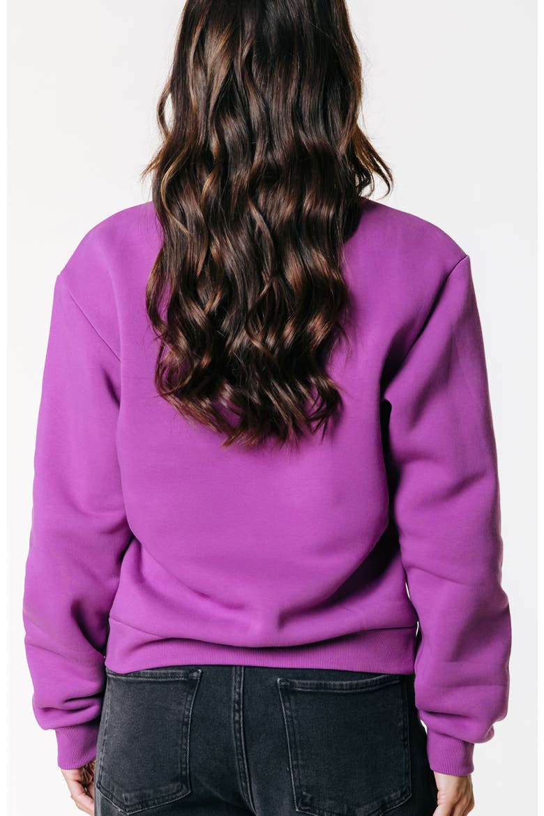 Logo Wave Puff Relaxed Sweat, Alternate, color, Violet Pink