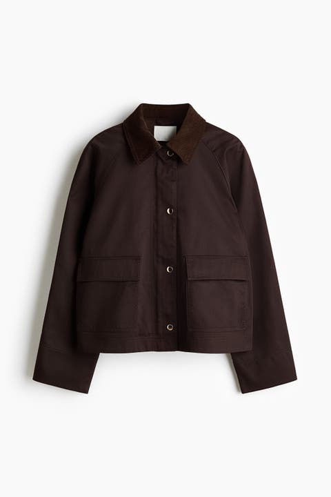 Corduroy-collar Jacket