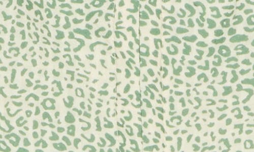 Lush Corset Bubble Hem Minidress In Green Animal