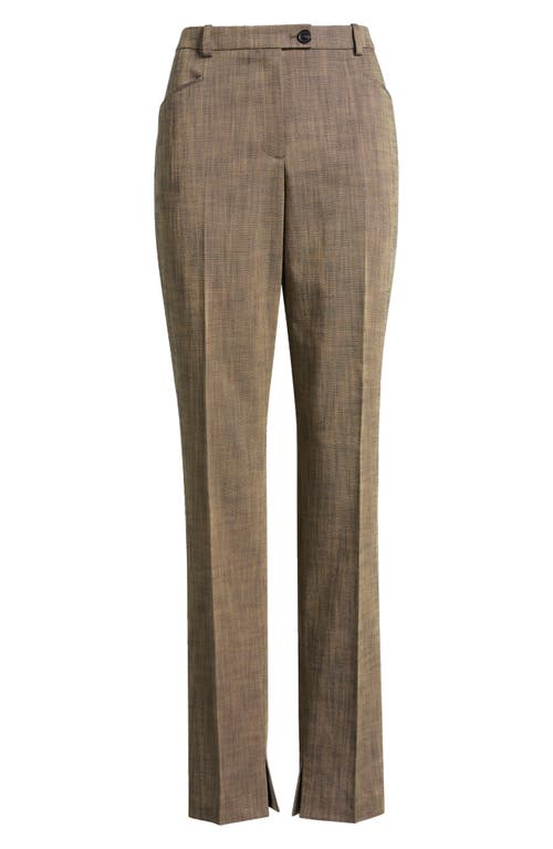 Shop Hugo Boss Boss Tanya Slim Fit Pants In Teak Sharkskin