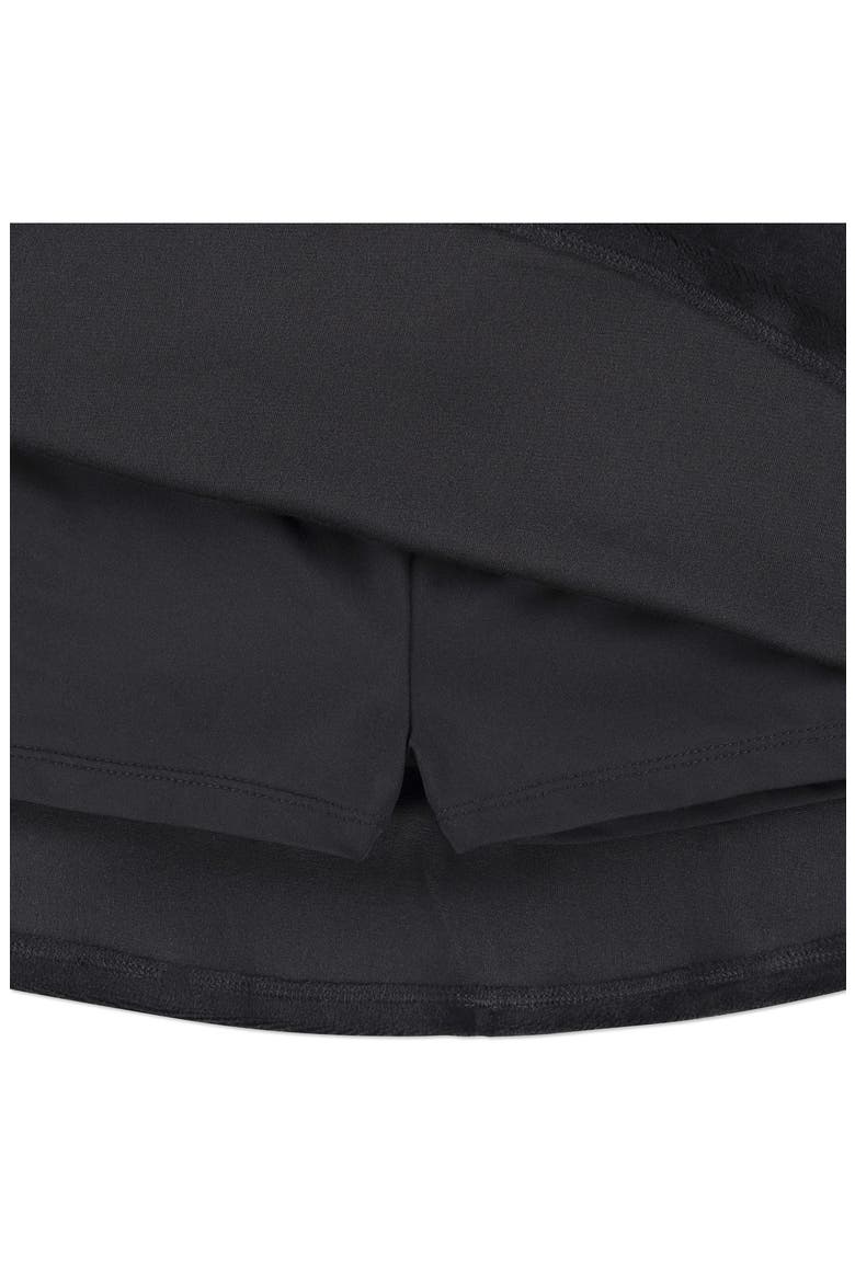 Kids' Velour Scooter Hoodie & Skirt with Shorts Set, Alternate, color, BLACK