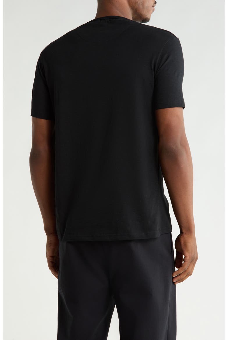 Henley Short Sleeve T-Shirt, Alternate, color, BLACK
