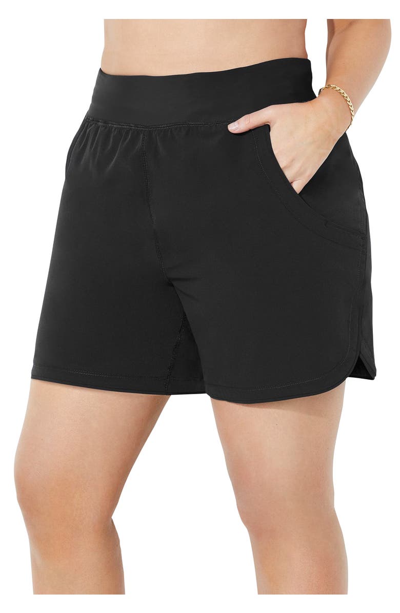 Swimsuits for All Quick-Dry Swim Short, Main, color, Black