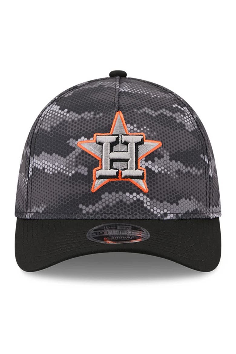 Men's New Era Black Houston Astros Camo 39THIRTY A-Frame Flex Hat, Alternate, color, Black