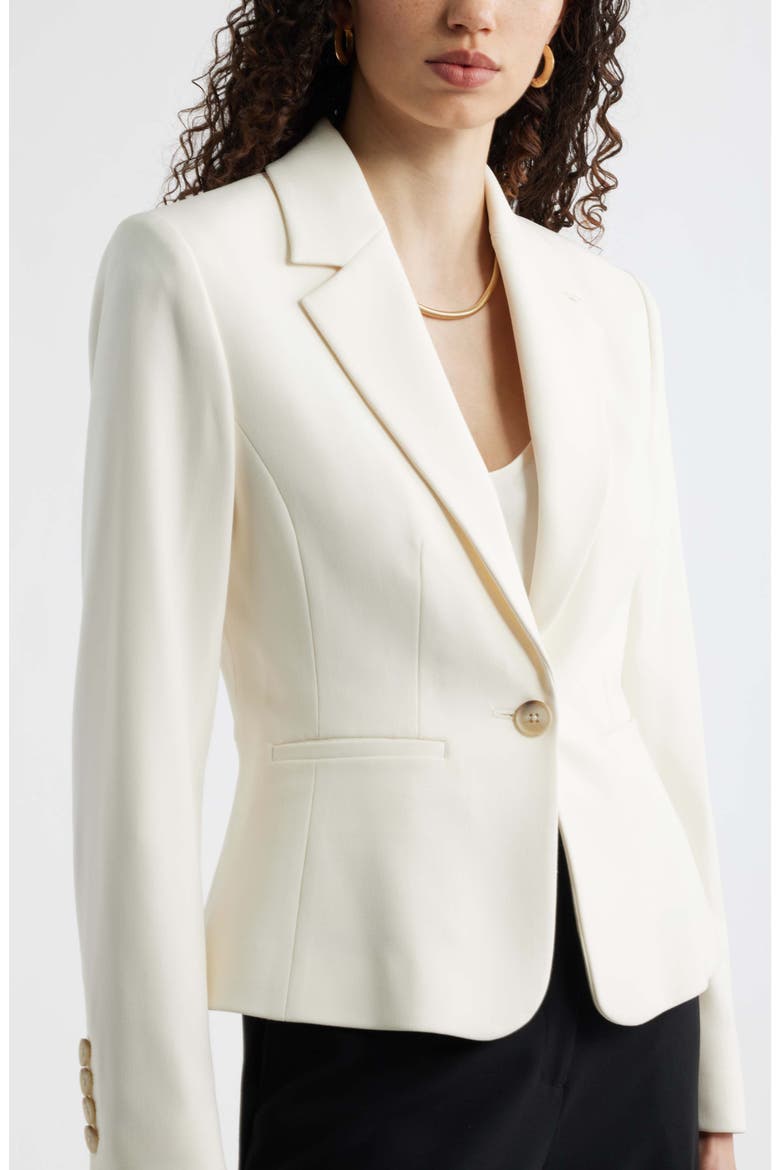 Peplum Blazer, Alternate, color, IVORY TOFU