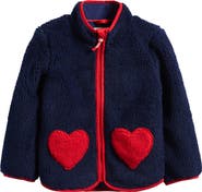 Mini Boden Kids' Eden Appliqué Textured Fleece Jacket