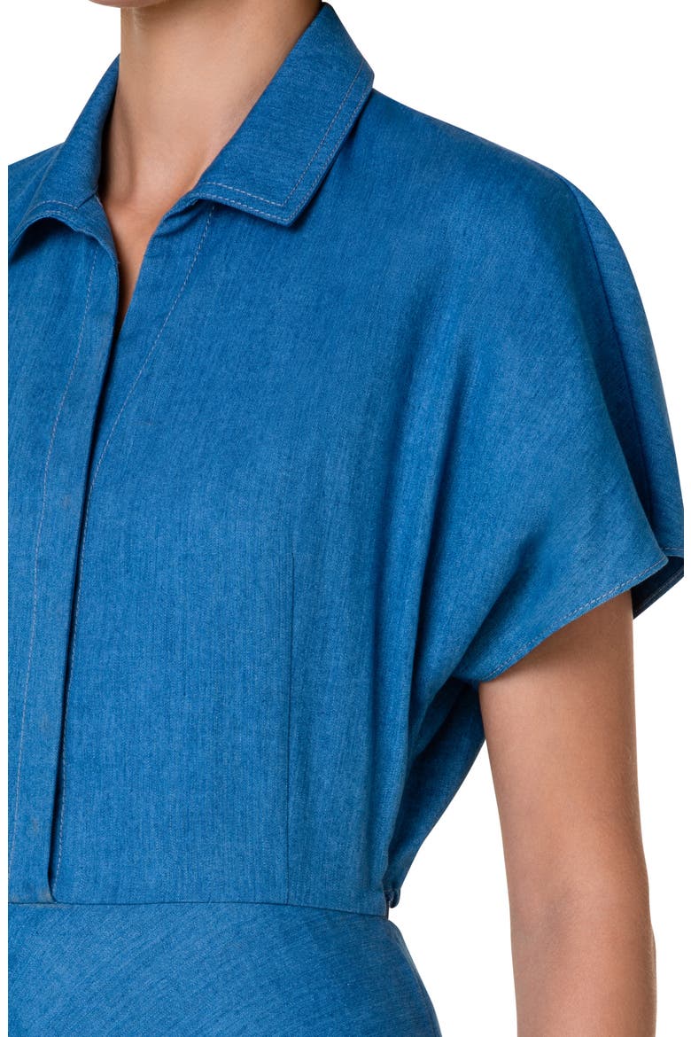 Cutout Denim Dress, Alternate, color, MEDIUM BLUE DENIM