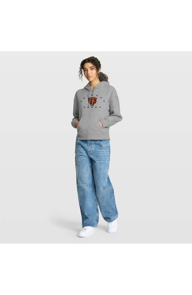 FANATICS Women's Fanatics Heather Gray Chicago Bears Eligible Receiver Legacy Pullover Hoodie, Alternate, color, Heather Gray