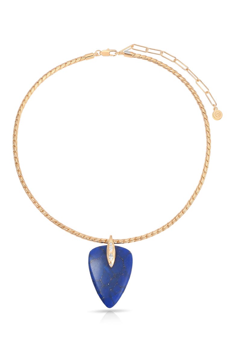 Solstice Pendant Choker, Main, color, LAPIS
