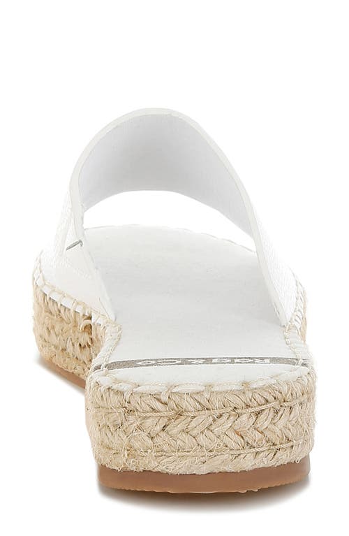 Rag & Co Scalar Espadrille Slide Sandal In White