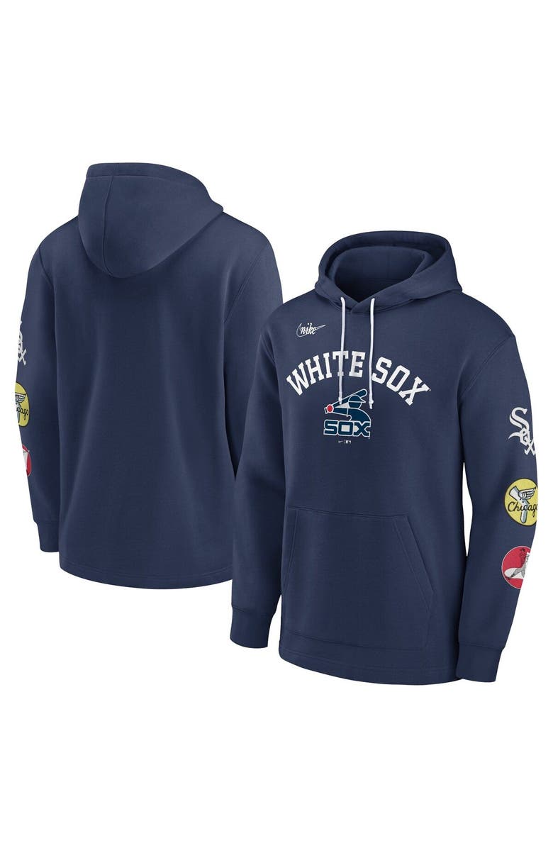 Nike Men's Nike Navy Chicago White Sox Rewind Lefty Pullover Hoodie, Main, color, Navy