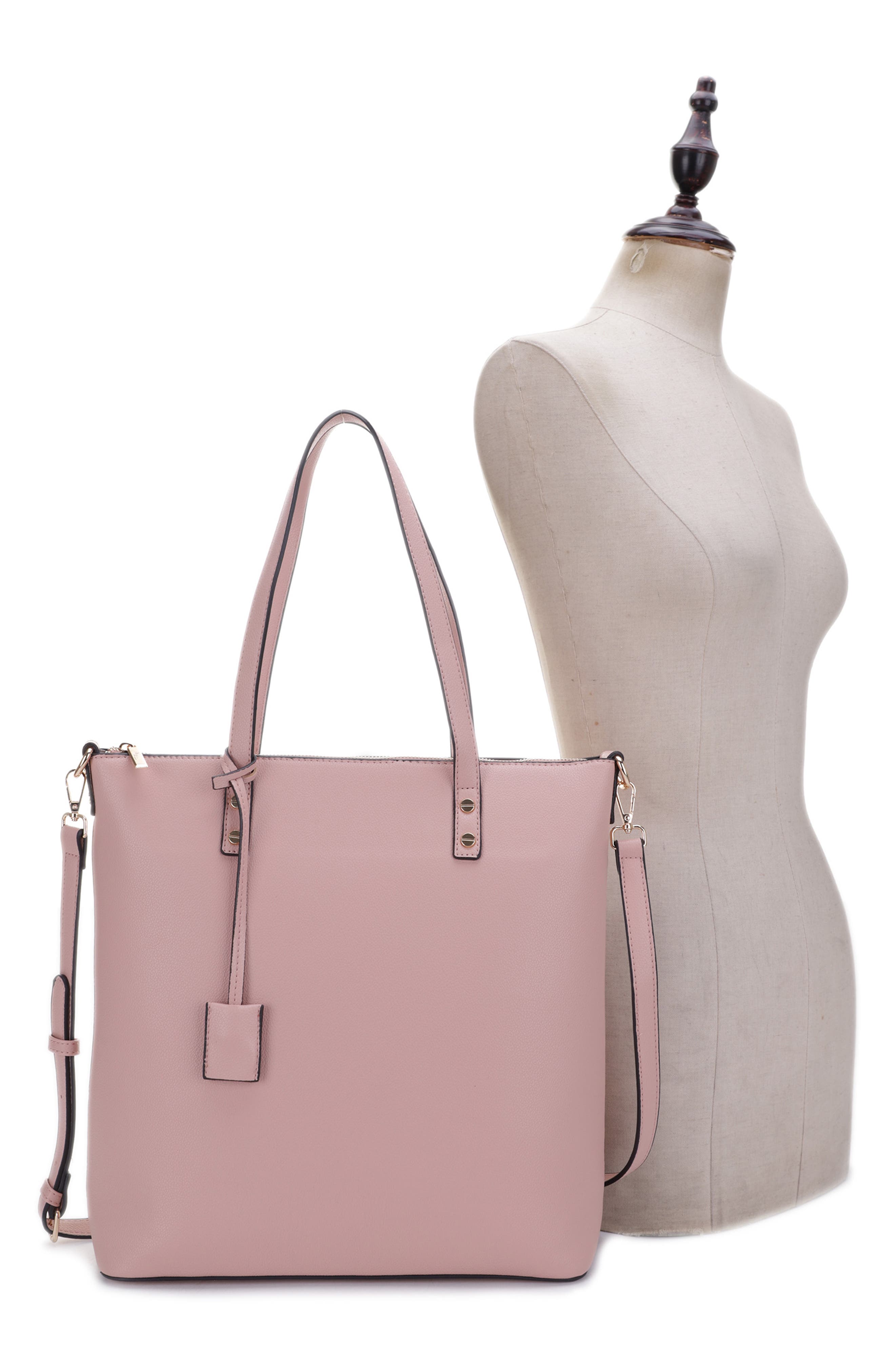 Ashley Recycled Vegan Leather Everyday Tote, Alternate, color, BLUSH