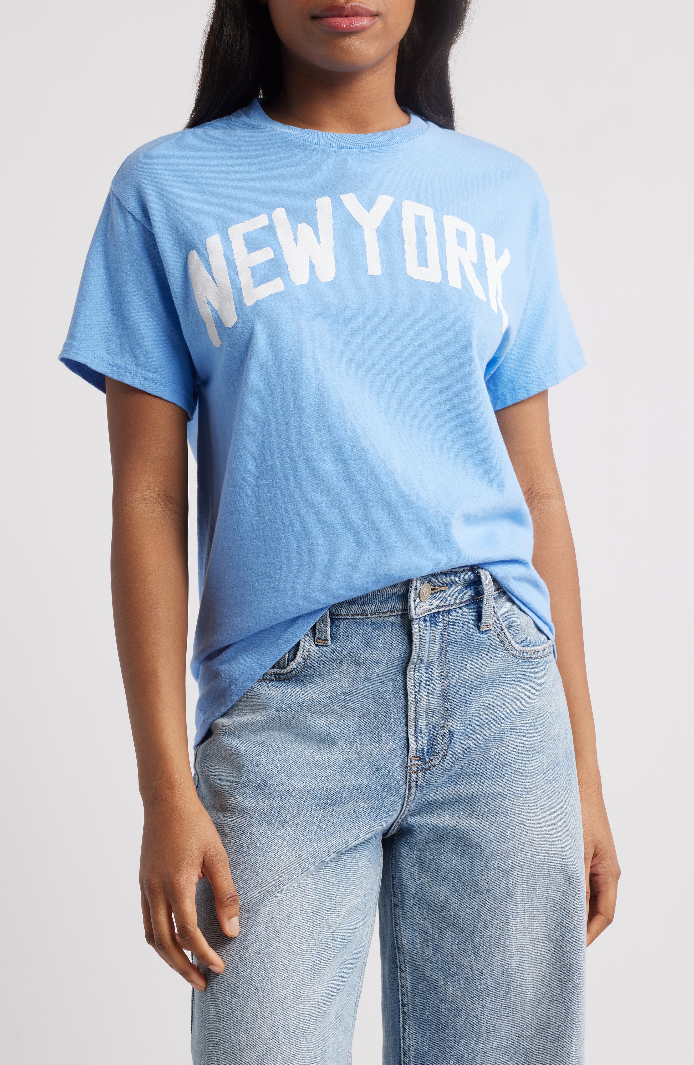 Junk Food New York Crop Graphic Baby Tee
