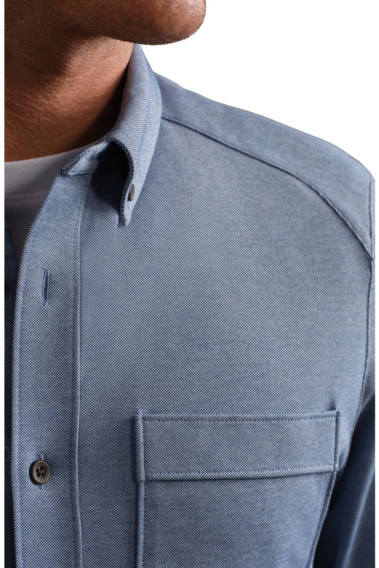 Effortless Oxford Performance Button-Down Shirt, Alternate, color, BLUE PEARL HEATHER