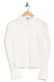 JASON WU Pleated Shoulder Button-Up Shirt