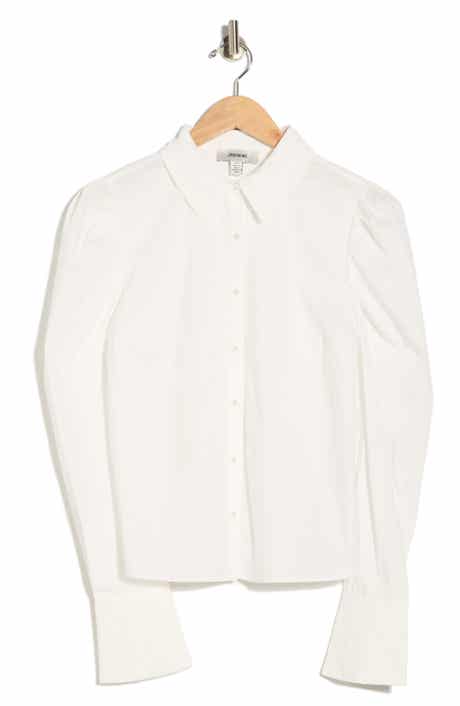 JASON WU Pleated Shoulder Button-Up Shirt