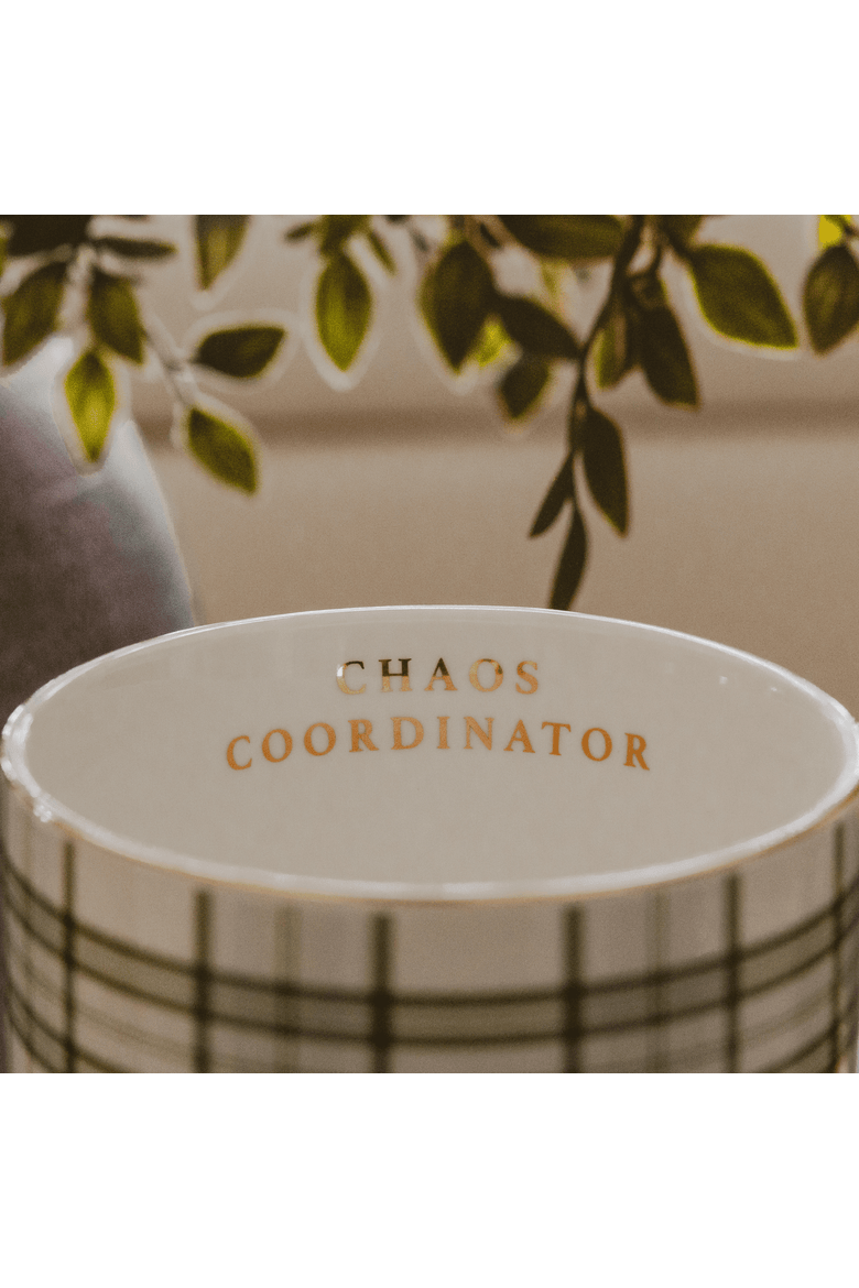 Patterned 14 oz Gold Handle Coffee Mug, Alternate, color, Chaos Coordinator