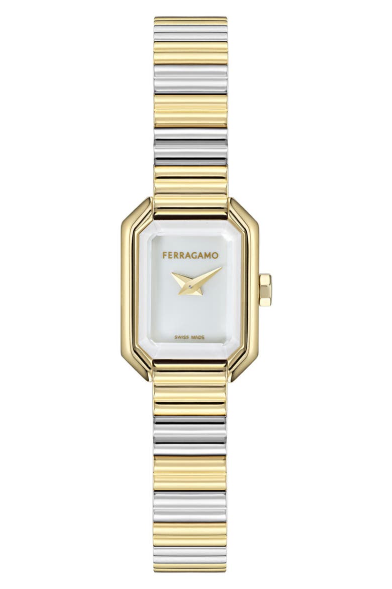 Crystal Petite Two Tone Bracelet Watch, Main, color, TWO TONE