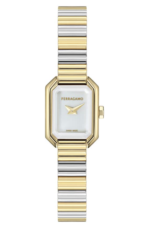 Crystal Petite Two Tone Bracelet Watch