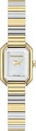 FERRAGAMO Crystal Petite Two Tone Bracelet Watch