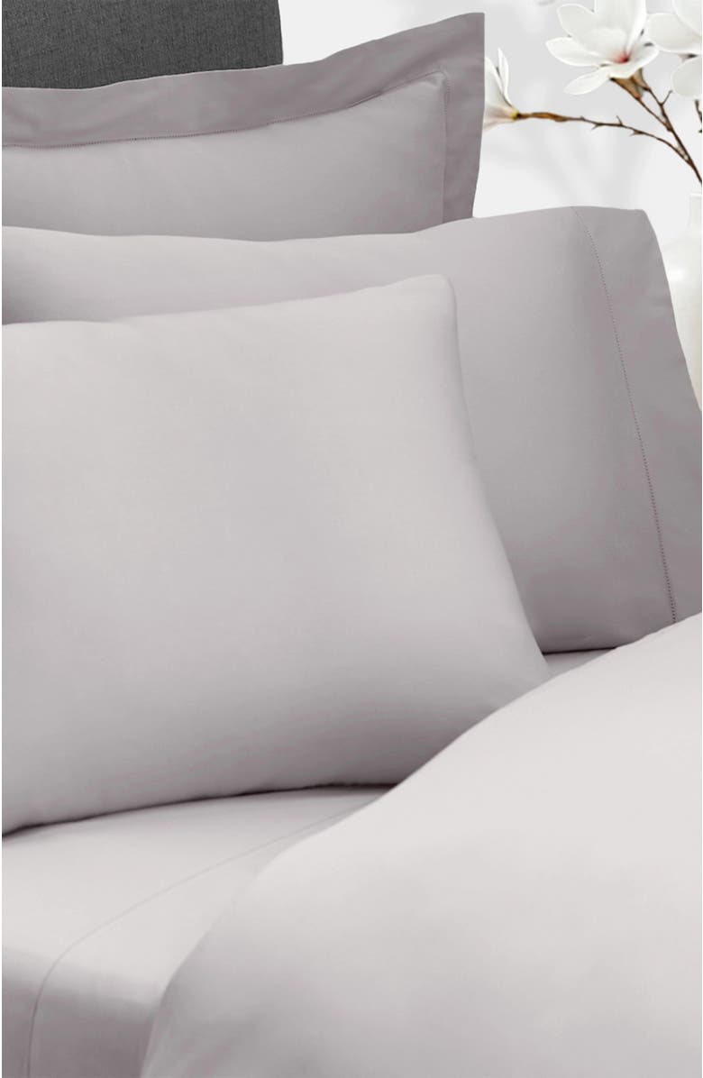 Ela Lane USA Heritage Organic Sateen Sheet Set, Alternate, color, Grey