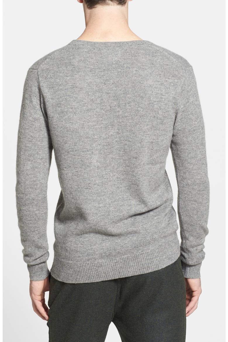 V-Neck Sweater, Alternate, color, GREY MELANGE