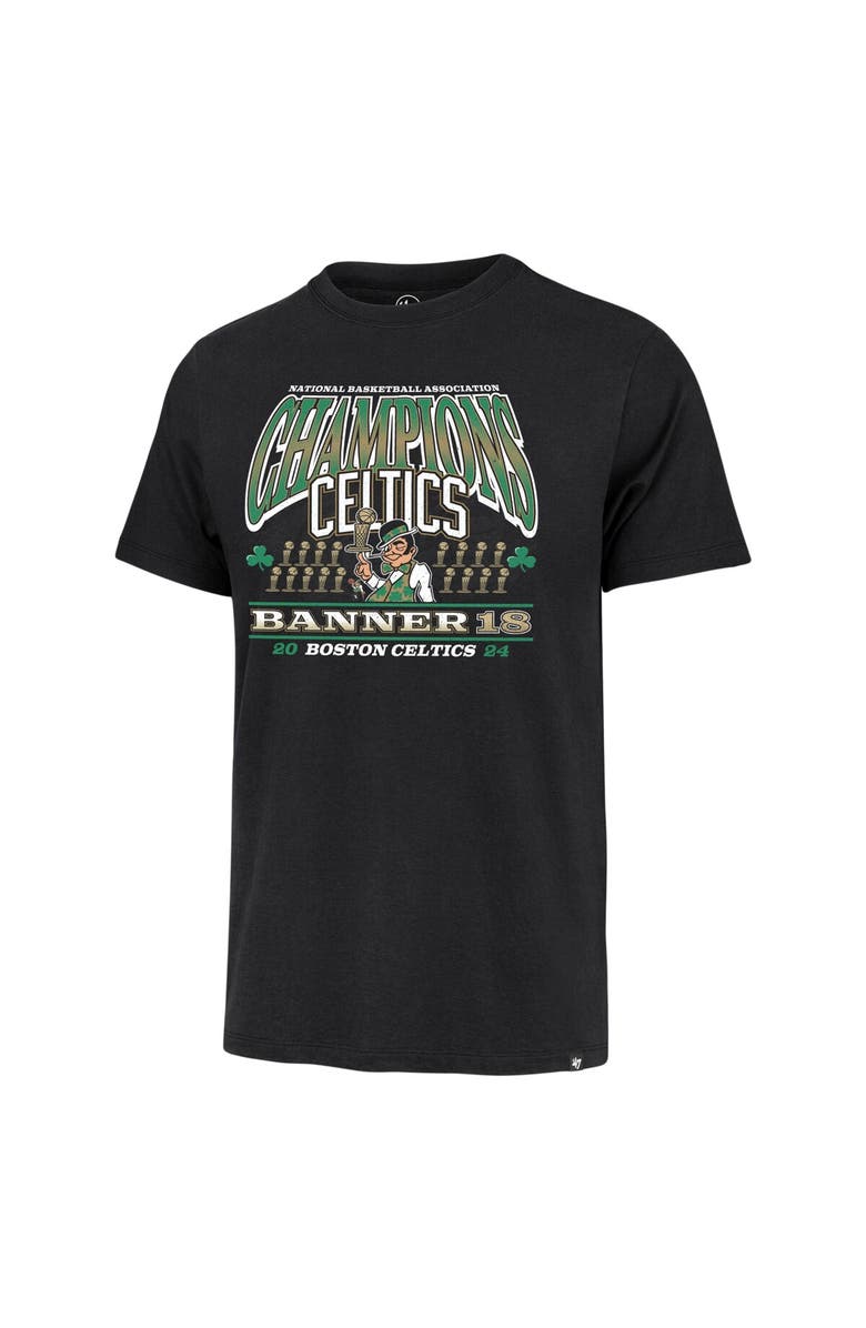 '47 Men's '47 Black Boston Celtics 18-Time NBA Finals Champions Banner Franklin T-Shirt, Alternate, color, 