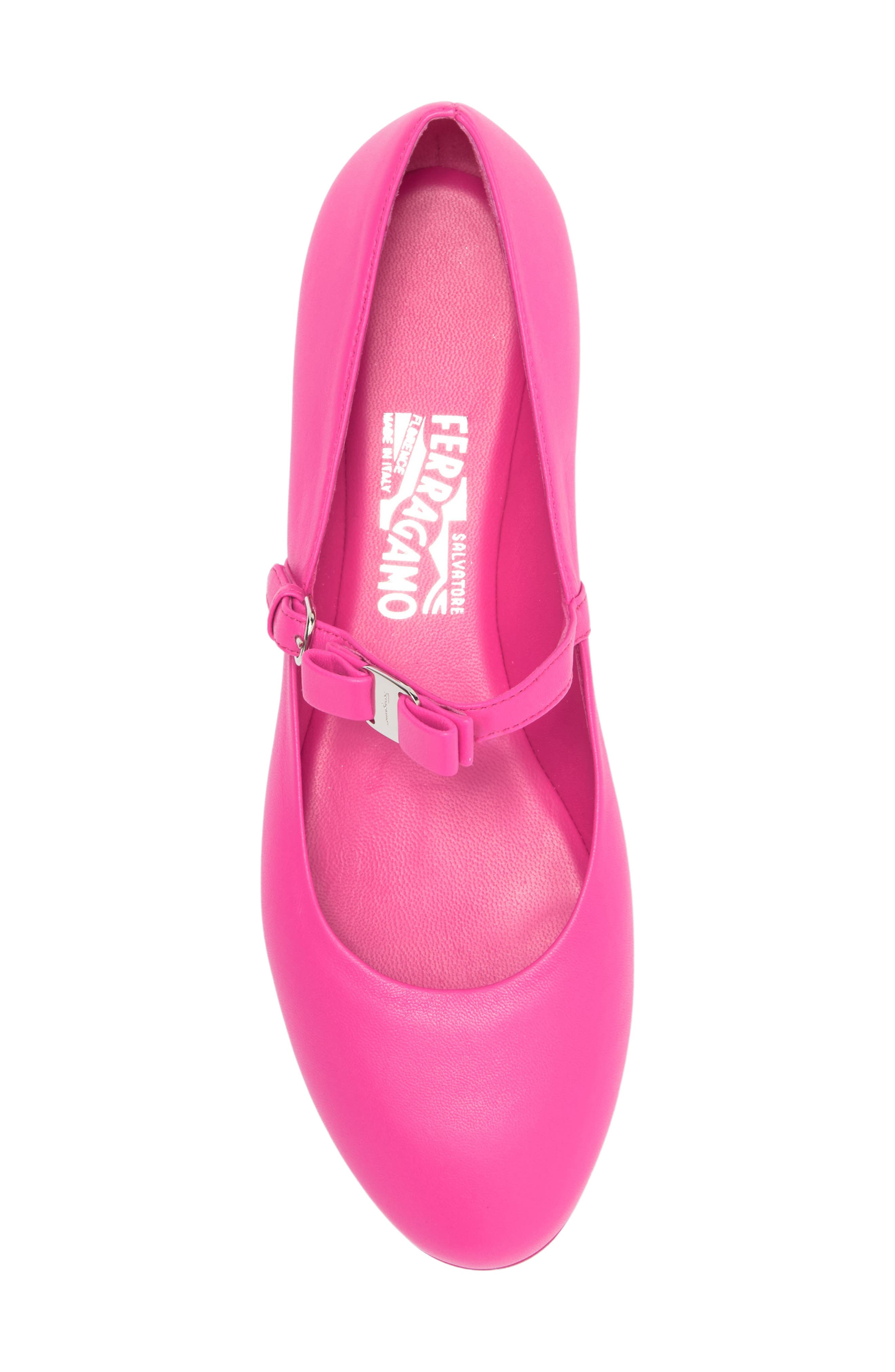 FERRAGAMO Lizz Leather Mary Jane Flat, Alternate, color, 