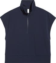 Zella Tempo Terry Half Zip Short Sleeve Sweatshirt