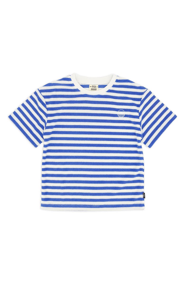 Feather 4 Arrow Kids' Hang Around Stripe Terry T-Shirt, Main, color, Marina Blue