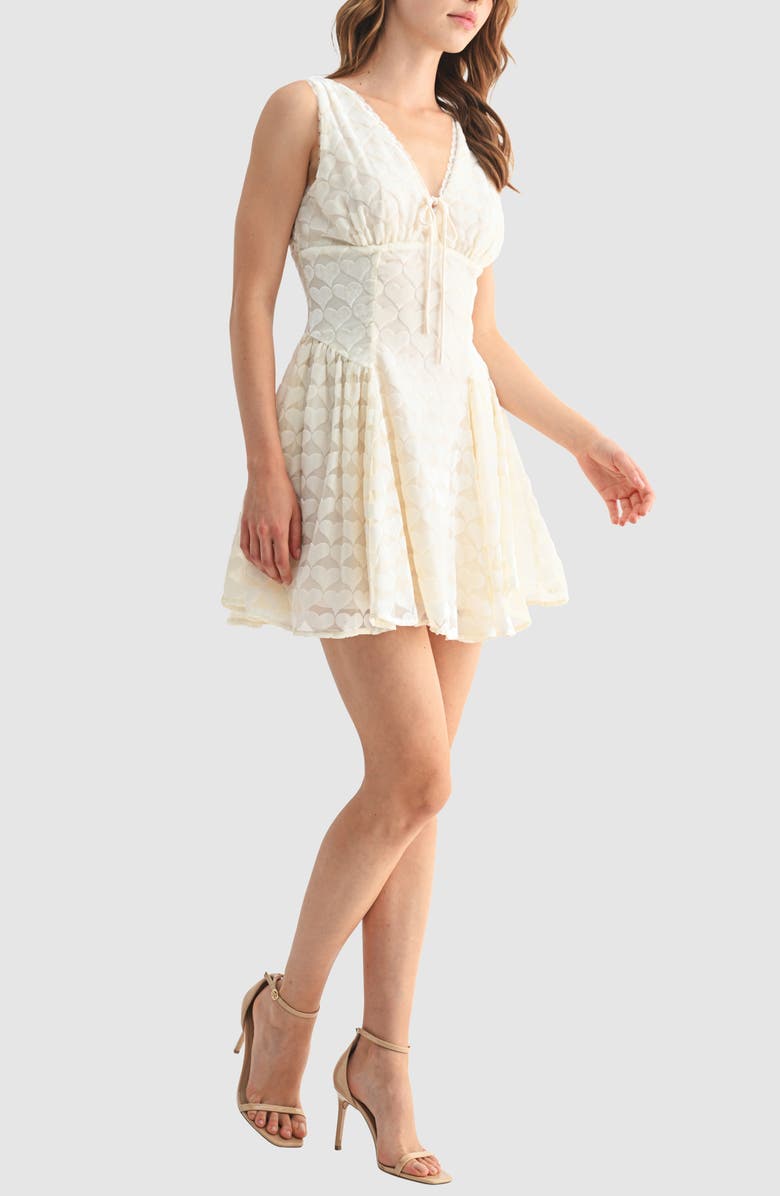 Lush Fit and Flare Minidress, Alternate, color, Cream