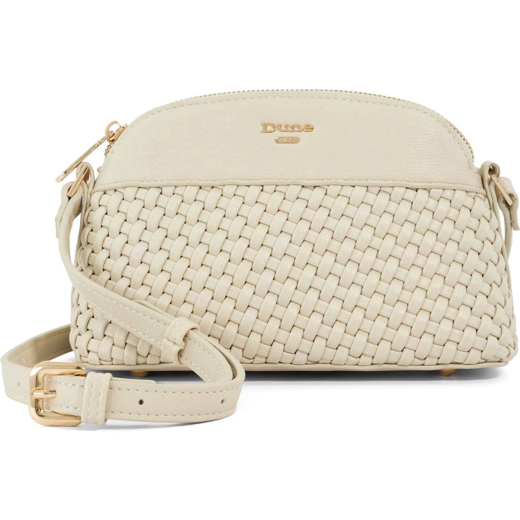 Dune London Distinct Faux Leather Crossbody Bag In Cream