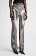 Jean Paul Gaultier Re-Edition Body Morphing Trompe l'Oeil Mesh Flare Pants
