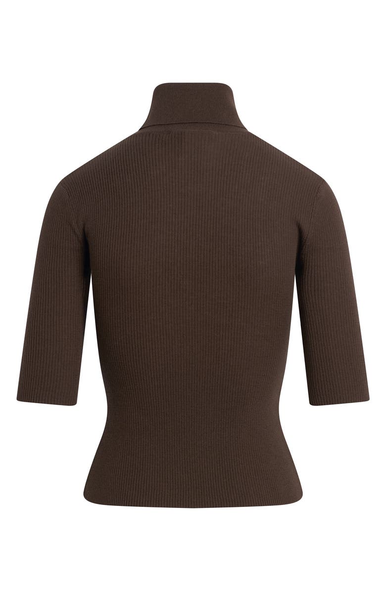 Favorite Daughter The Amelia Merino Wool Turtleneck Top, Alternate, color, Coffee