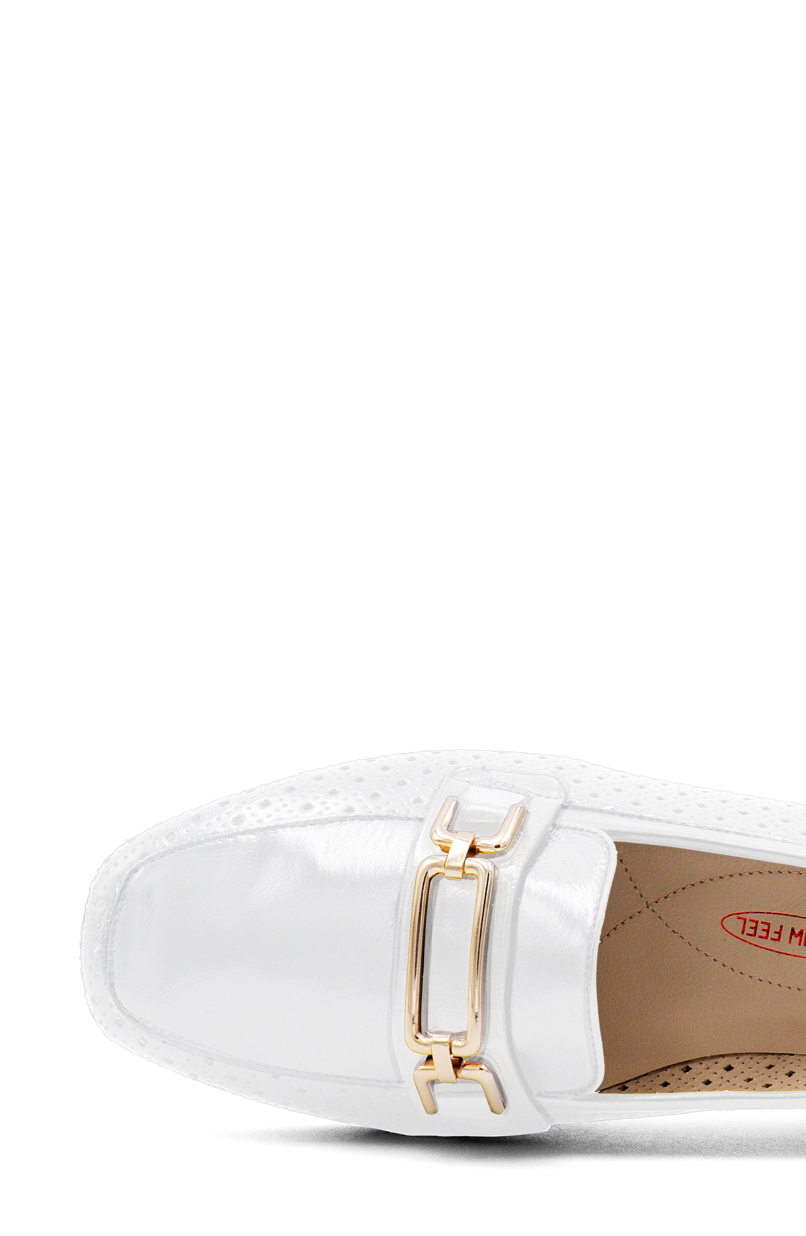 Gabbanella Perforated Loafer, Alternate, color, WHITE SOFT PAINT