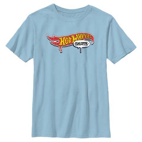 Boys Hot Wheels Skate Cartoon Logo T Shirt
