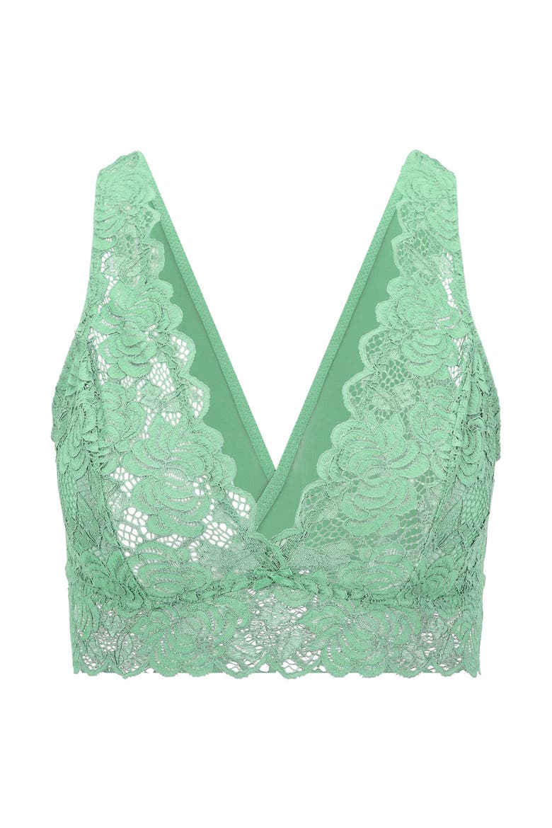 Livi Unlined Bralette Bra, Alternate, color, Light green