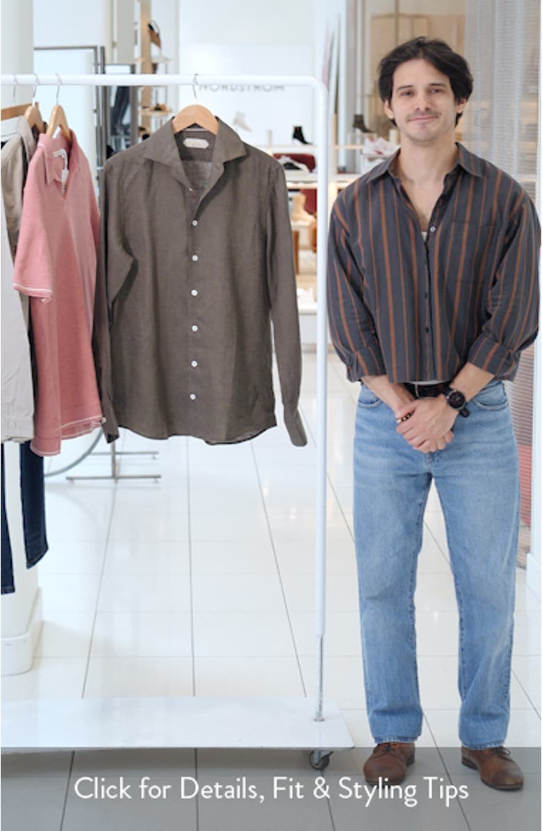 Seaside Linen Button-Up Shirt, sales video thumbnail