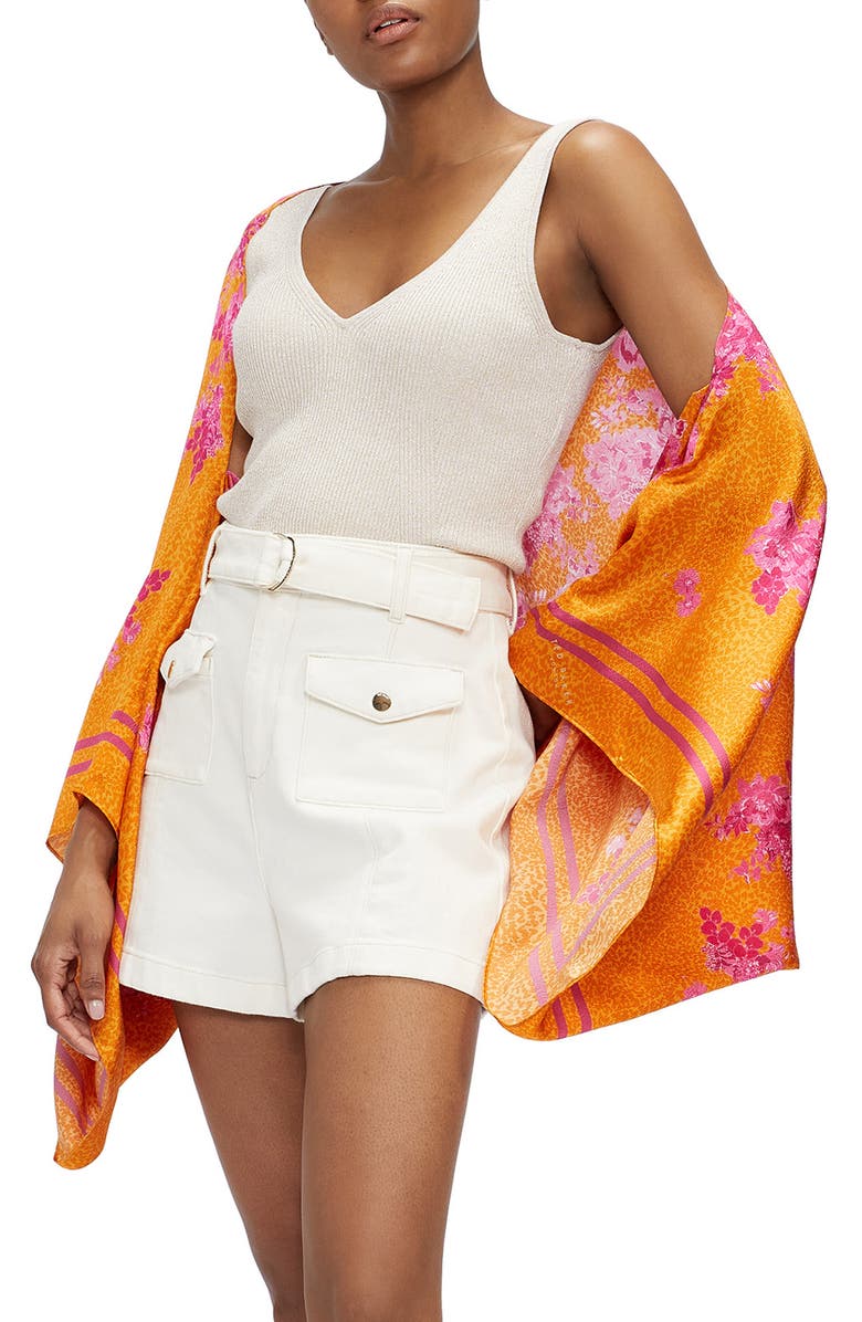 Ted Baker London Metropolis Silk Cape Scarf, Alternate, color, 