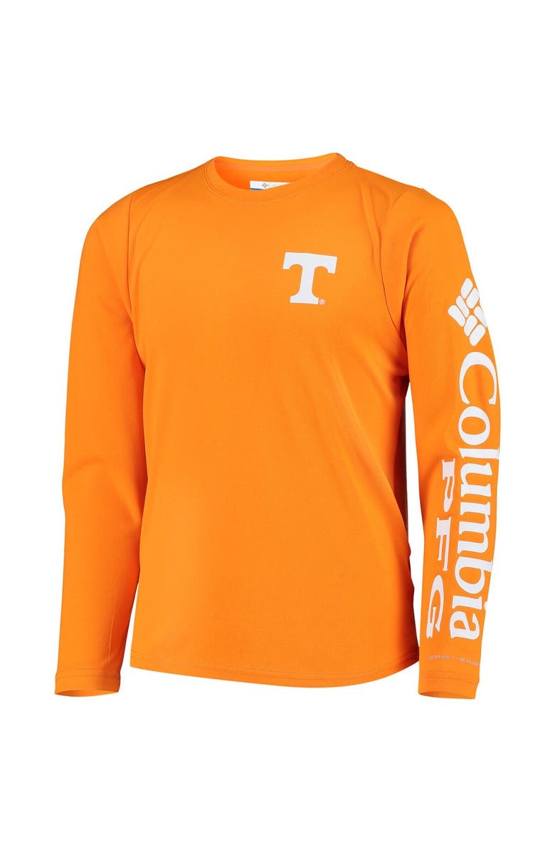 Columbia Youth Tennessee Orange Tennessee Volunteers PFG Terminal Tackle Long Sleeve Omni-Shade T-Shirt, Alternate, color, 