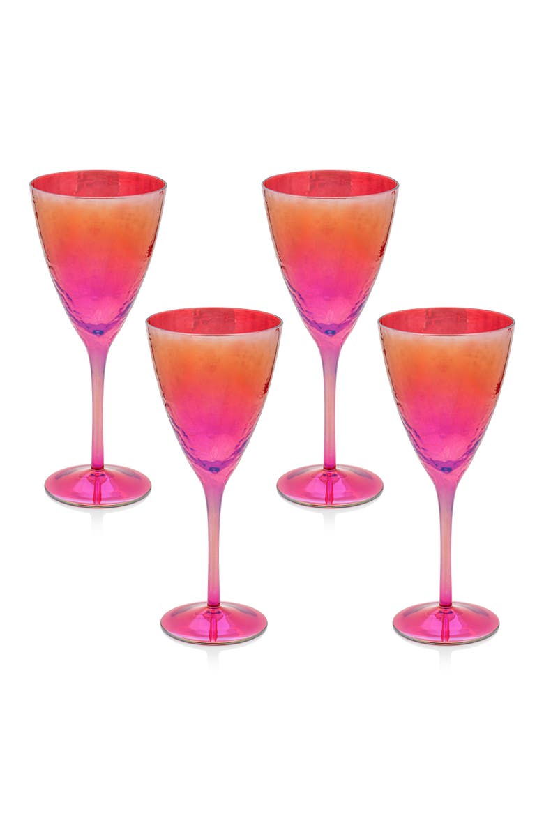 Set of 4 Aperitivo Red Wine Glasses, Main, color, RED