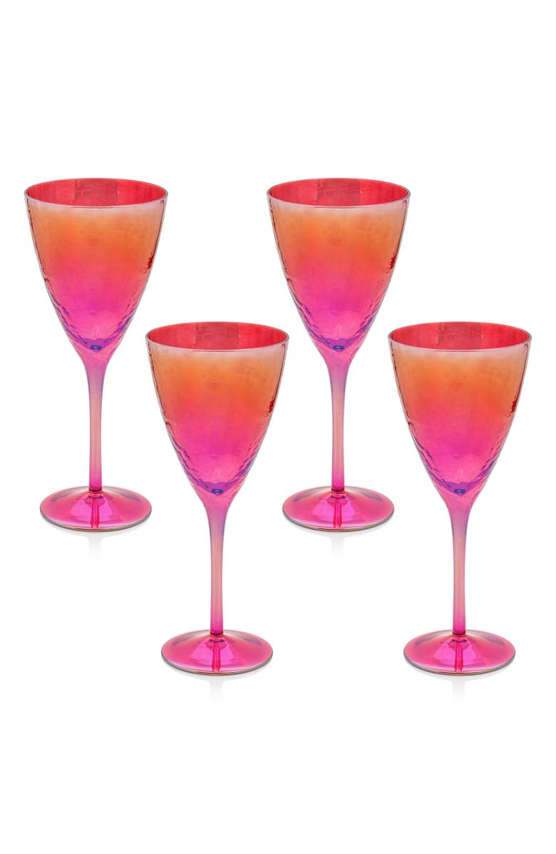 Zodax Set of 4 Aperitivo Red Wine Glasses, Main, color, Red